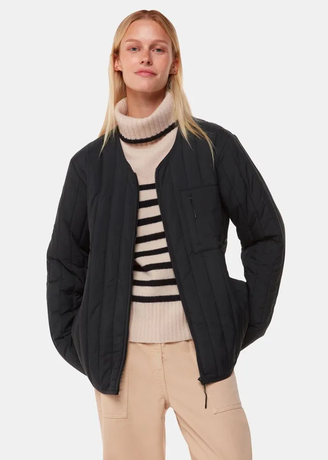 Women Coats and Jackets Whistles Black Rains Liner Jacket