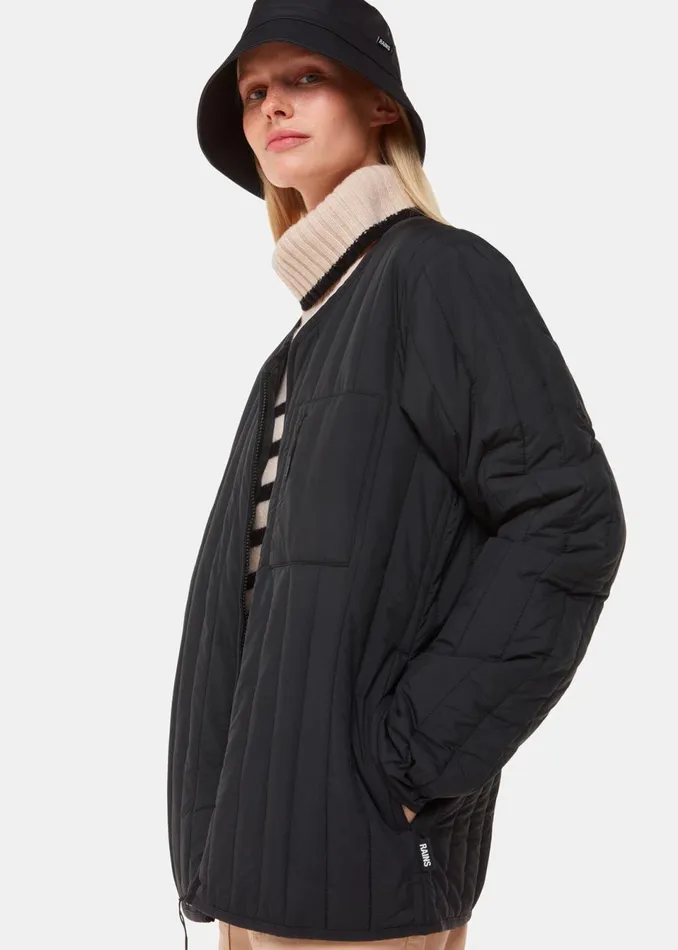 Women Coats and Jackets Whistles Black Rains Liner Jacket