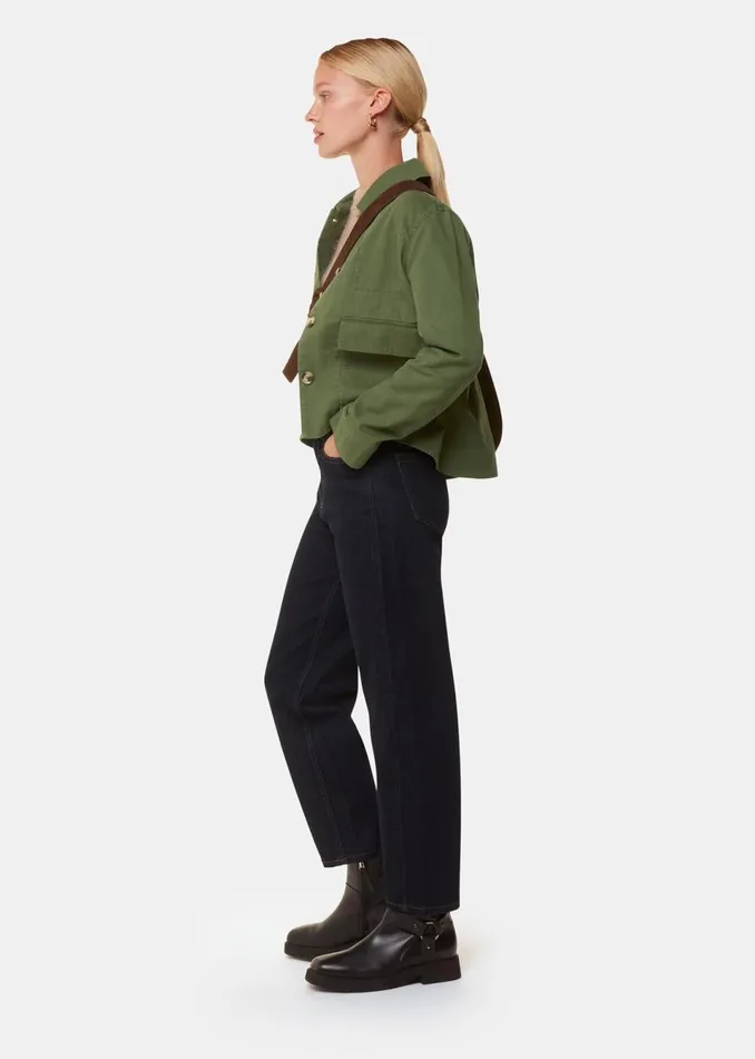 Women Coats and Jackets Whistles Dark Green Marie Casual Jacket