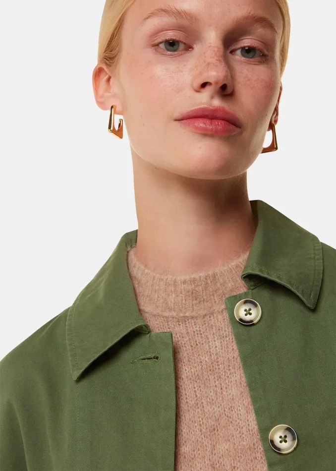 Women Coats and Jackets Whistles Dark Green Marie Casual Jacket