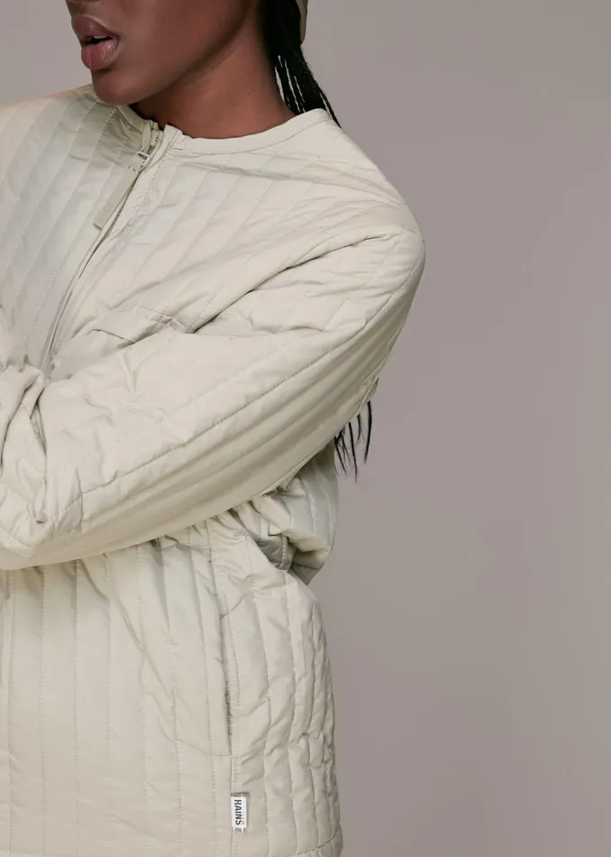 Women Coats and Jackets Whistles Grey Rains Zip Liner Jacket