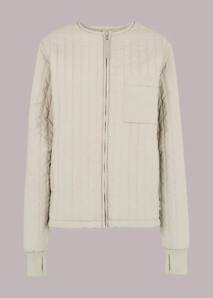 Women Coats and Jackets Whistles Grey Rains Zip Liner Jacket