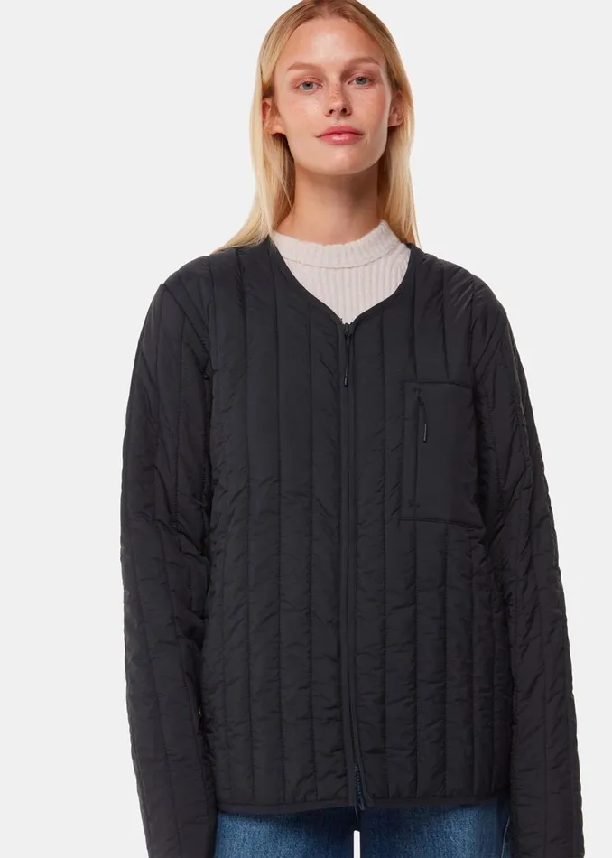 Women Coats and Jackets Whistles Navy Rains Liner Jacket