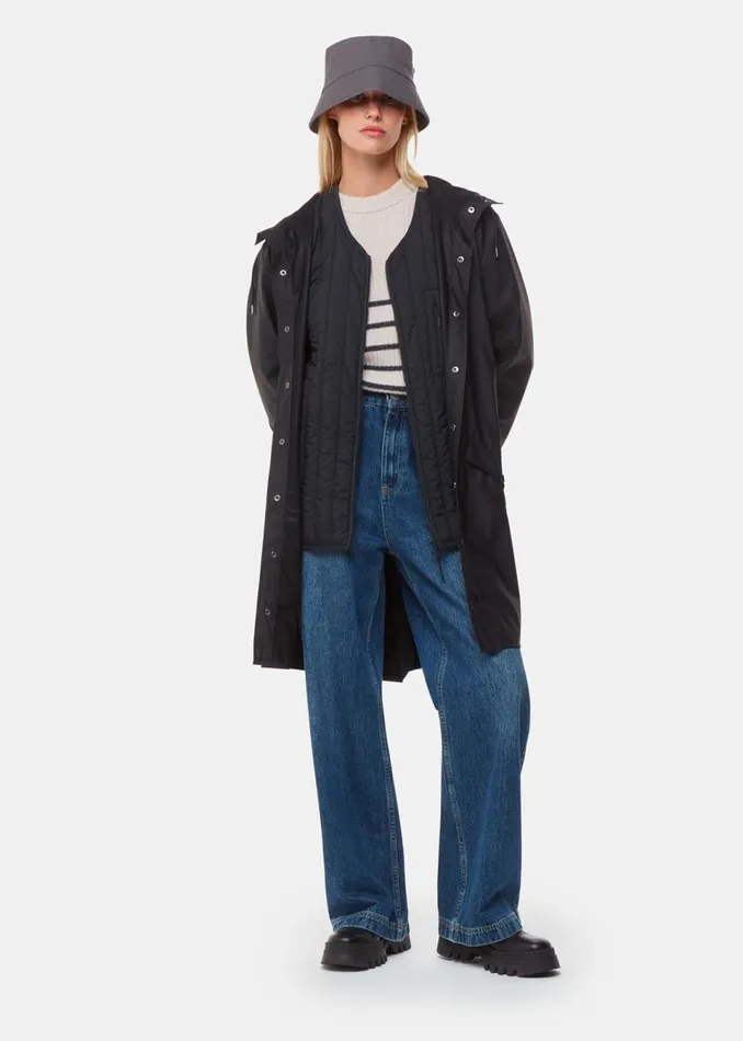 Women Coats and Jackets Whistles Navy Rains Liner Jacket