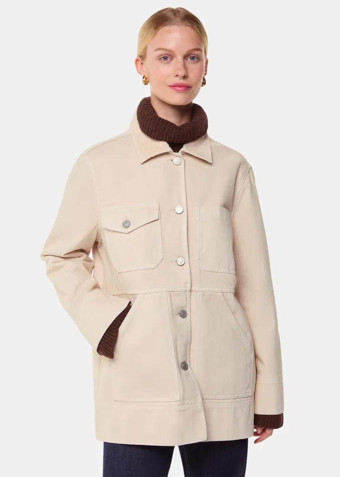 Women Coats and Jackets Whistles Neutral Jo Utility Jacket