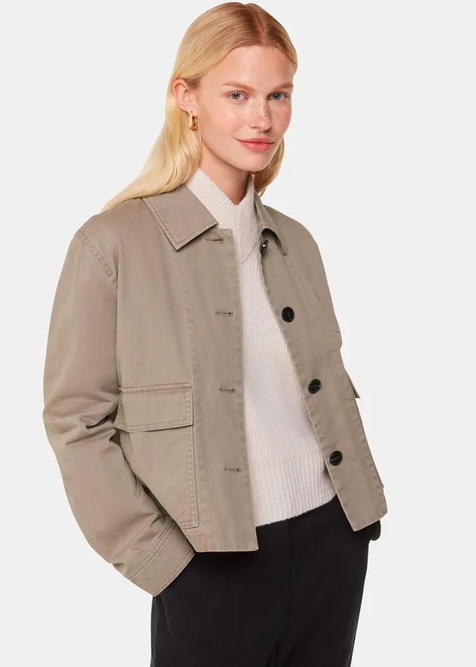 Women Coats and Jackets Whistles Taupe Marie Casual Jacket