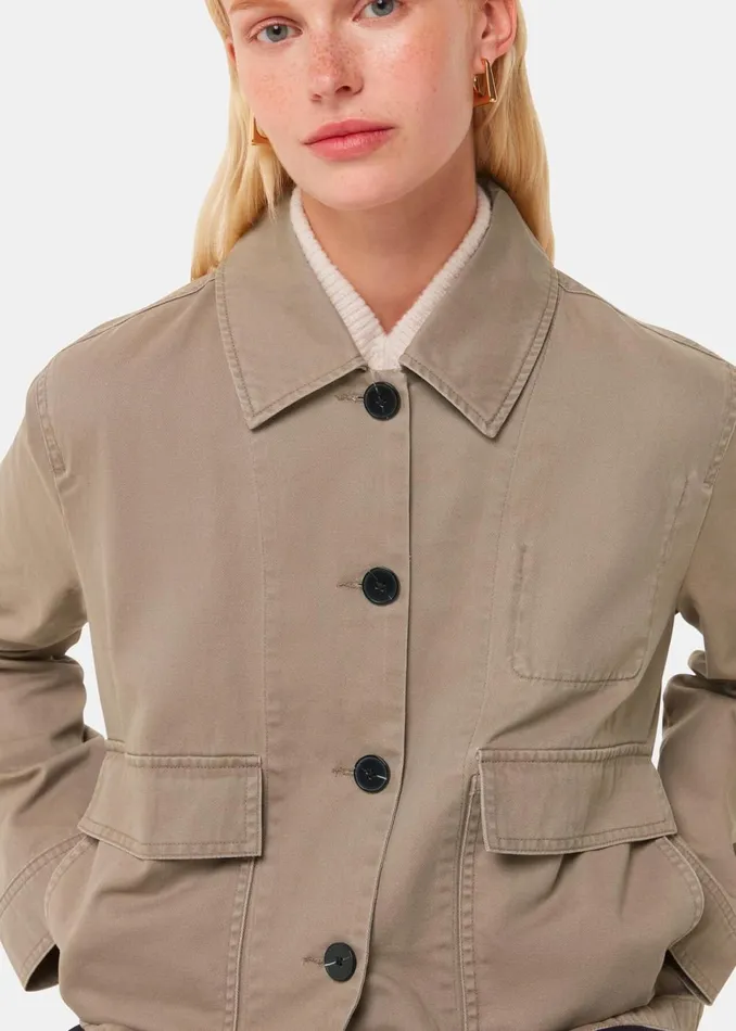 Women Coats and Jackets Whistles Taupe Marie Casual Jacket