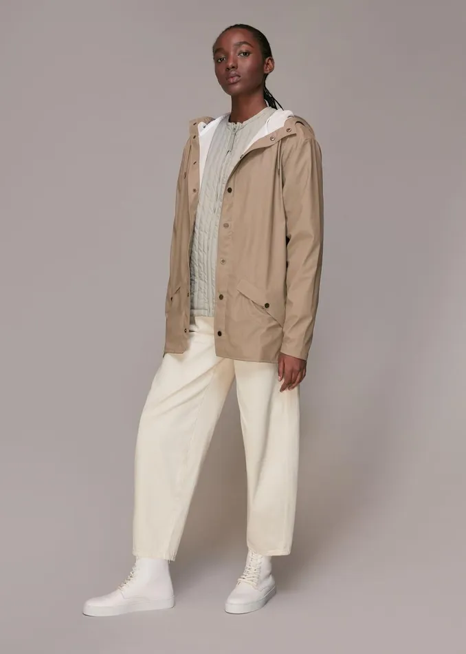 Women Coats and Jackets Whistles Taupe Rains Jacket