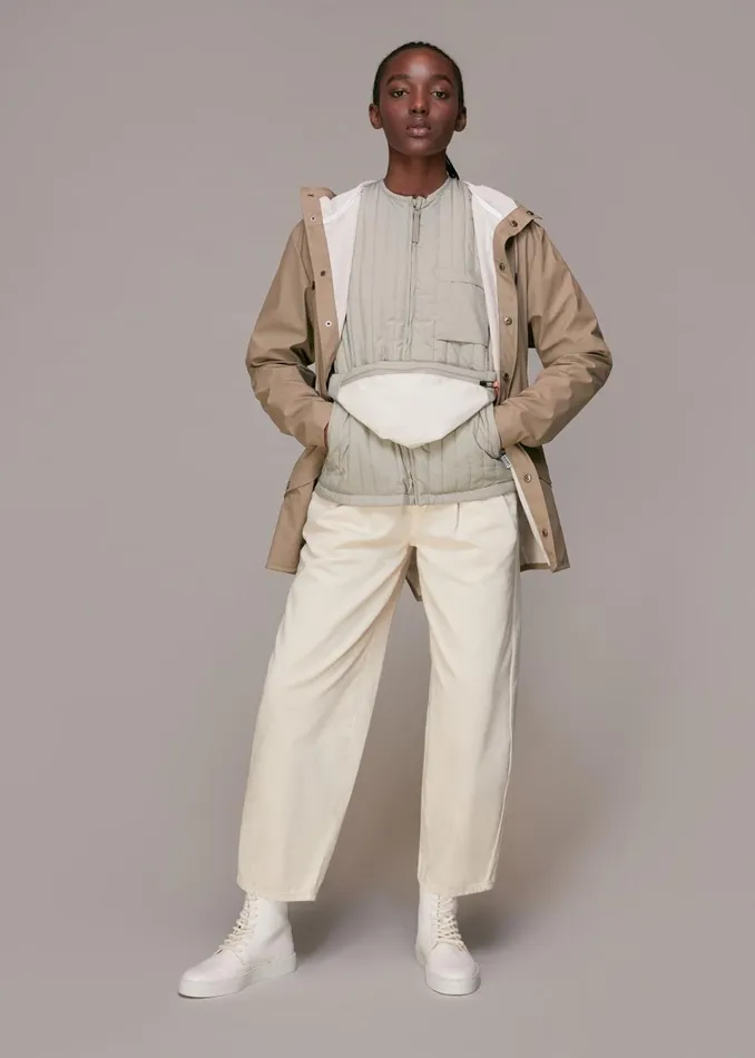 Women Coats and Jackets Whistles Taupe Rains Jacket