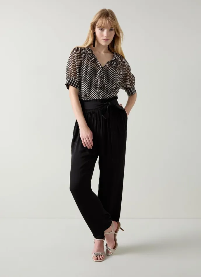 Women Coco Black Stretch Trouser Black LKBennett Trousers