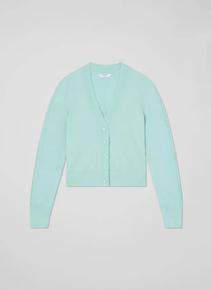 Women Coco Green And Silver Cardigan Pale Mint LKBennett Knitwear Women Coco Green And Silver Cardigan Pale Mint LKBennett Knitwear