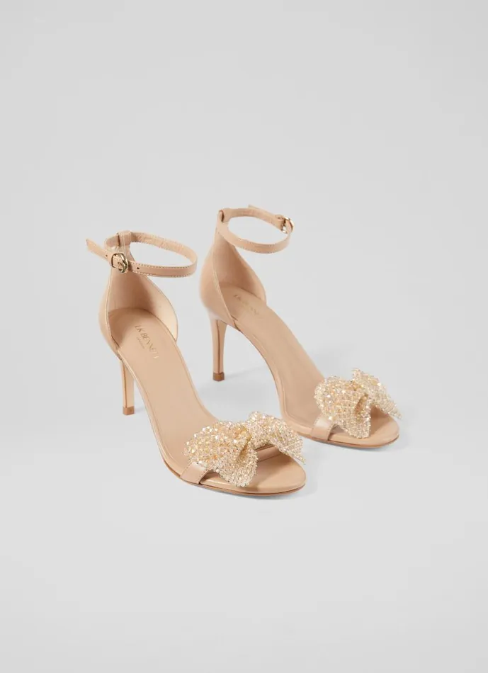 Women Cristabel Trench Sparkle Bow Sandal Trench LKBennett Sandals Women Cristabel Trench Sparkle Bow Sandal Trench LKBennett Sandals