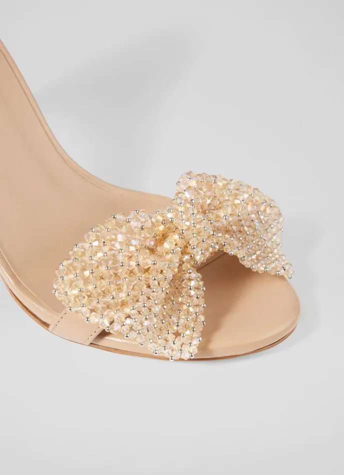 Women Cristabel Trench Sparkle Bow Sandal Trench LKBennett Sandals Women Cristabel Trench Sparkle Bow Sandal Trench LKBennett Sandals
