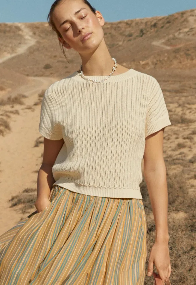 Women Crochetstitch Sweater Ecru Poetry Fashion Sweaters
