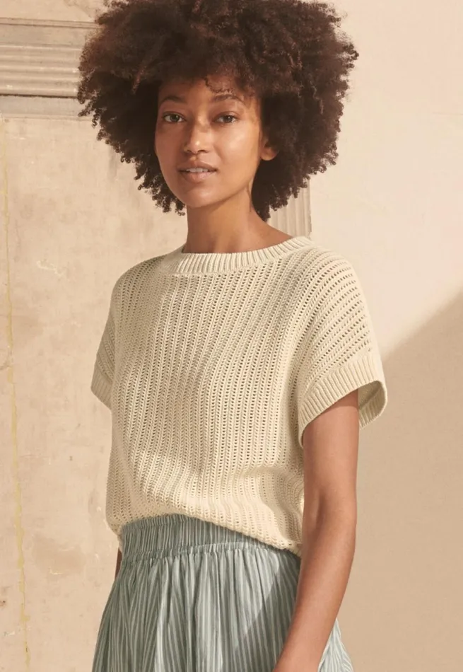 Women Crochetstitch Sweater Ecru Poetry Fashion Sweaters