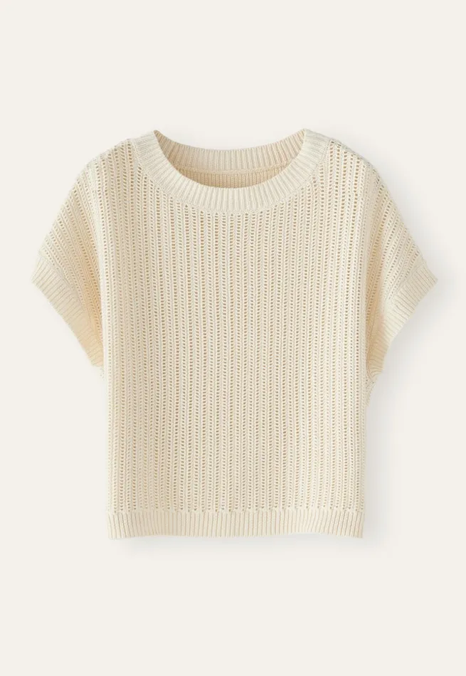 Women Crochetstitch Sweater Ecru Poetry Fashion Sweaters