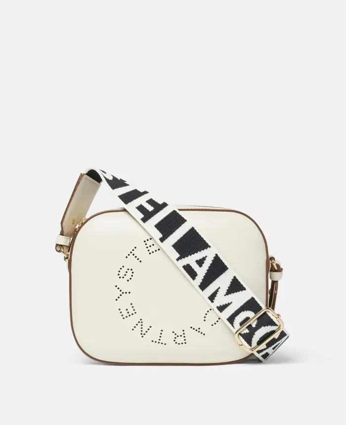 Women Crossbody Bags Stella McCartney Logo Crossbody Camera Bag White