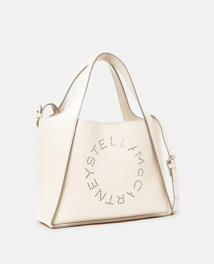 Women Crossbody Bags Stella McCartney Logo Crossbody Tote Bag White