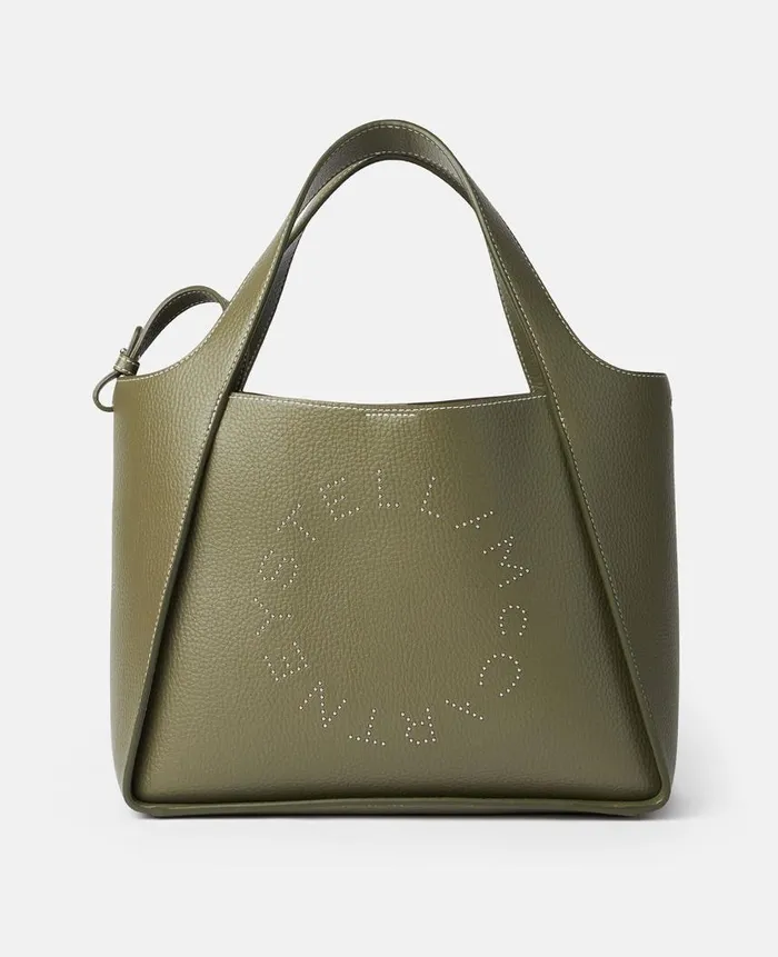 Women Crossbody Bags Stella McCartney Logo Top Handle Crossbody Bag Military Green Women Crossbody Bags Stella McCartney Logo Top Handle Crossbody Bag Military Green