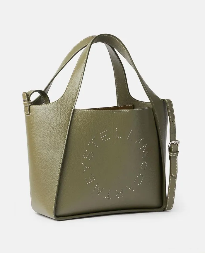 Women Crossbody Bags Stella McCartney Logo Top Handle Crossbody Bag Military Green