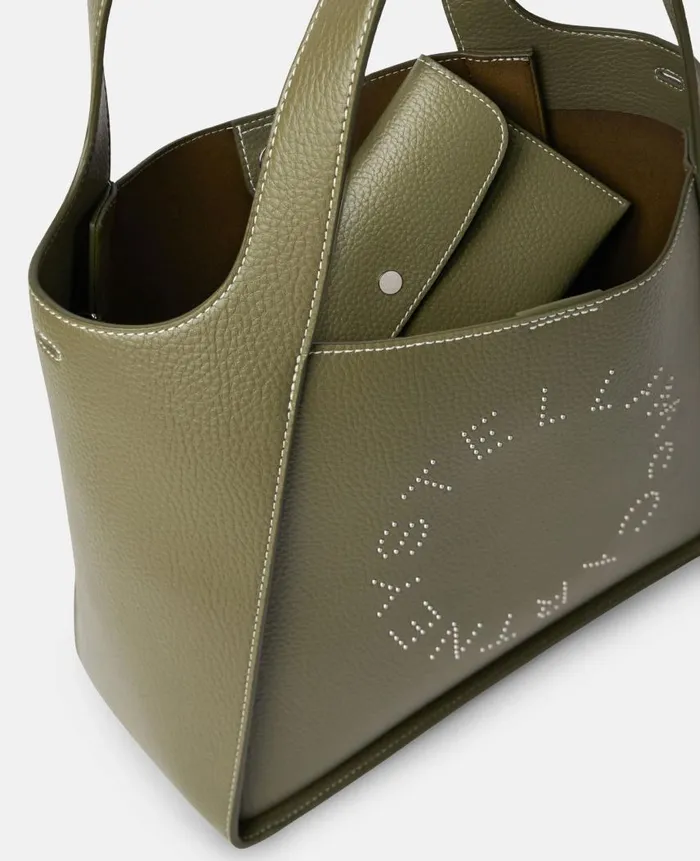 Women Crossbody Bags Stella McCartney Logo Top Handle Crossbody Bag Military Green