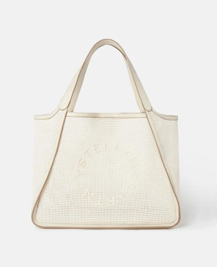 Women Crossbody Bags Stella McCartney Logo Tote Bag Magnolia White