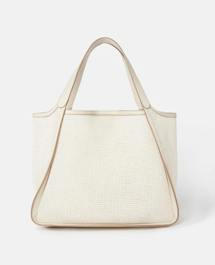 Women Crossbody Bags Stella McCartney Logo Tote Bag Magnolia White