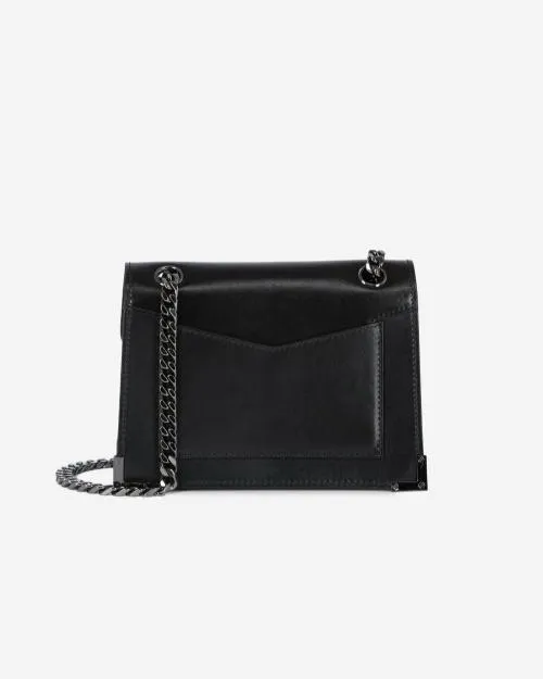 Women Crossbody Bags The Kooples Emily Small Bag In Smooth Black Leather Black