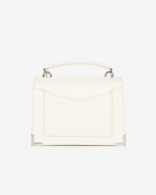 Women Crossbody Bags The Kooples Emily Small White Grained Leather Bag White