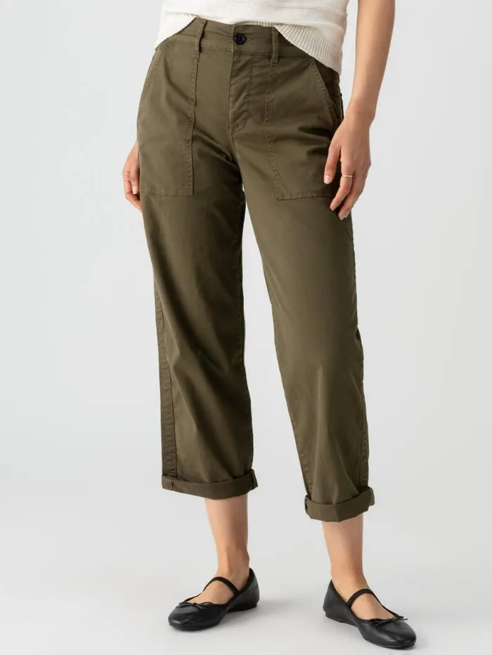 Women Cruiser Chino SemiHigh Rise Pant Burnt Olive Sanctuary Clothing Pants