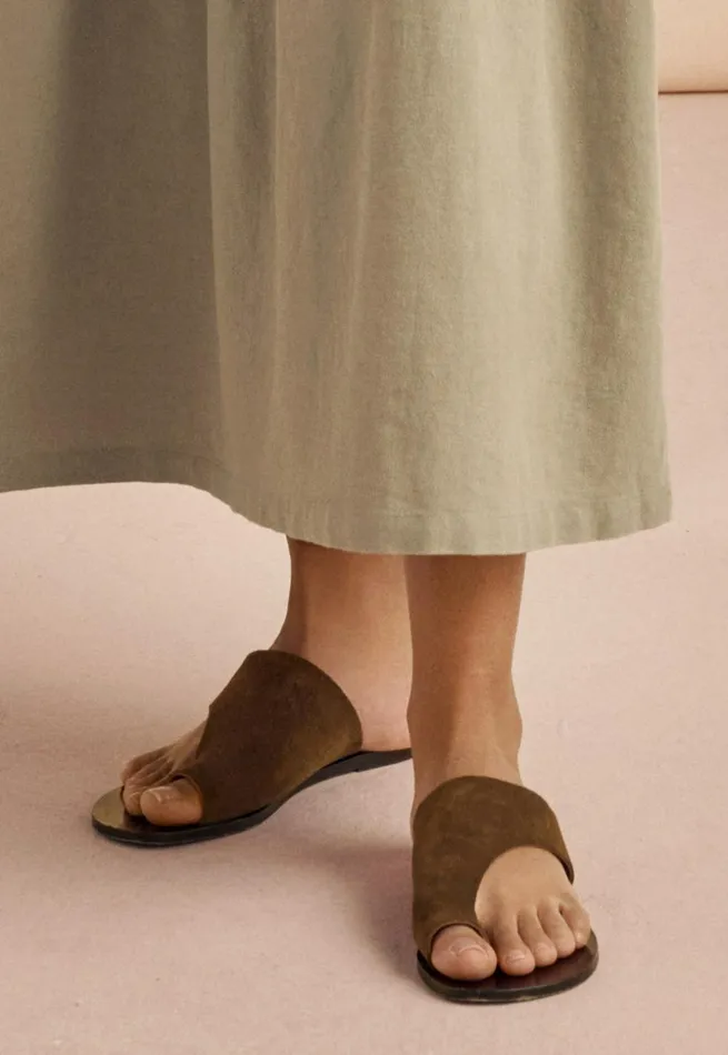 Women Cutout Sandals Khaki Brown Poetry Fashion Footwear