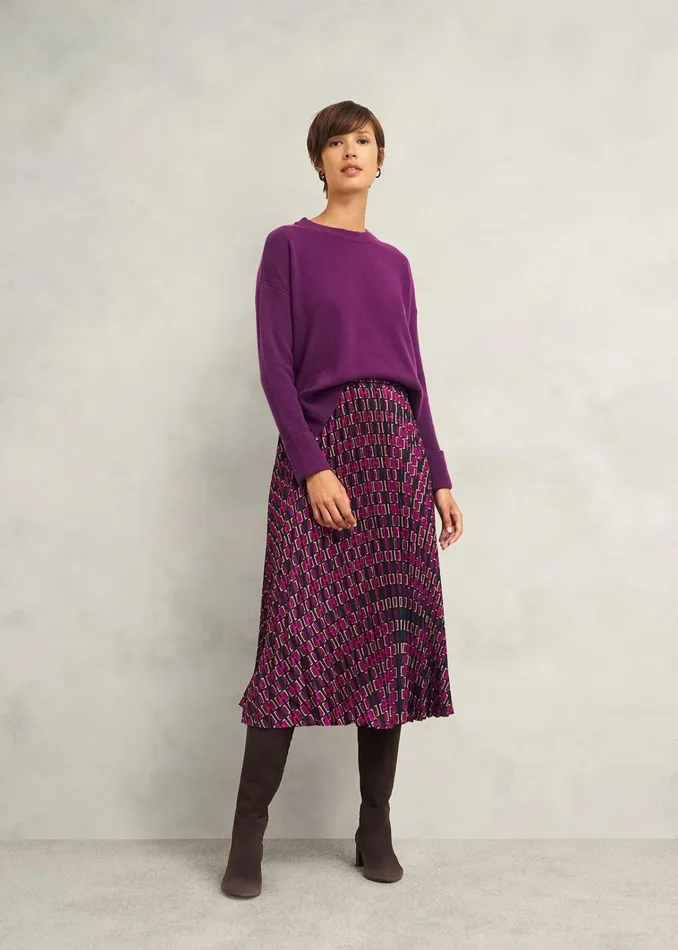 Women Darla Jumper With Cashmere Vibrant Purple Hobbs Jumpers and Cardigans