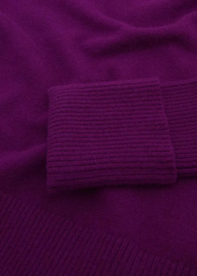 Women Darla Jumper With Cashmere Vibrant Purple Hobbs Jumpers and Cardigans