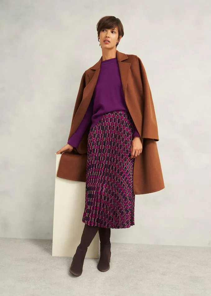 Women Darla Jumper With Cashmere Vibrant Purple Hobbs Jumpers and Cardigans
