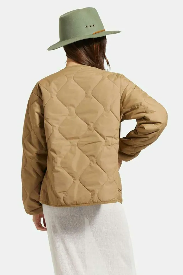 Women Delilah Quilted Jacket Khaki Brixton Jackets