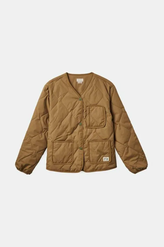 Women Delilah Quilted Jacket Khaki Brixton Jackets