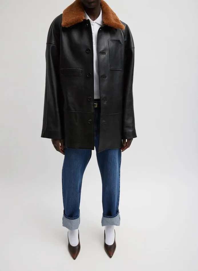 Women Denim Tibi Selvage Denim Alec Slouch Jean Dark Denim