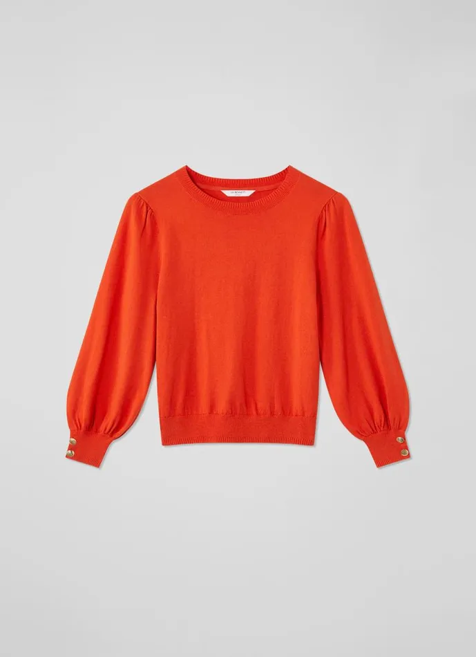 Women Diana Orange Cotton And Sustainably Sourced Merino Jumper Burnt Orange LKBennett Knitwear