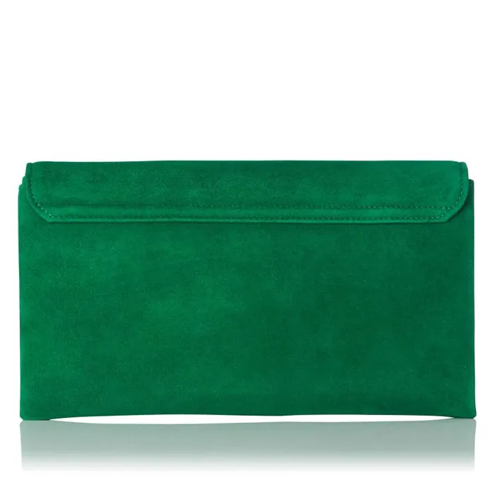 Women Dora Green Suede Envelope Clutch LKBennett Clutch Bags Women Dora Green Suede Envelope Clutch LKBennett Clutch Bags