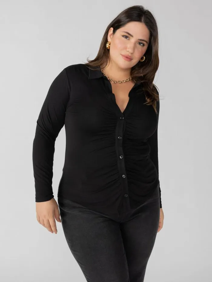 Women Dreamgirl Knit Button Up Top Black Inclusive Collection Sanctuary Clothing Inclusive Women Dreamgirl Knit Button Up Top Black Inclusive Collection Sanctuary Clothing Inclusive