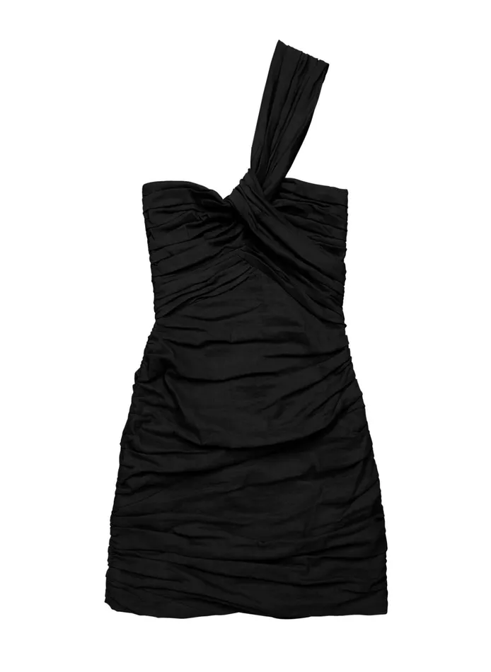 Women Dresses ALC Apollo Linen Mini Dress Black