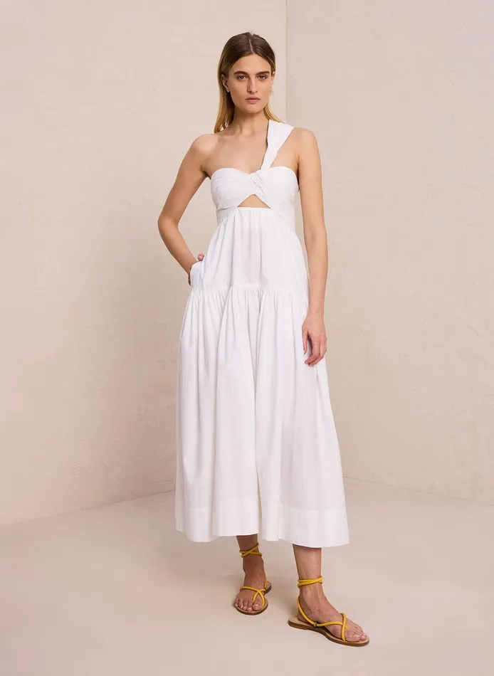 Women Dresses ALC Aubrey Cotton Midi Dress White