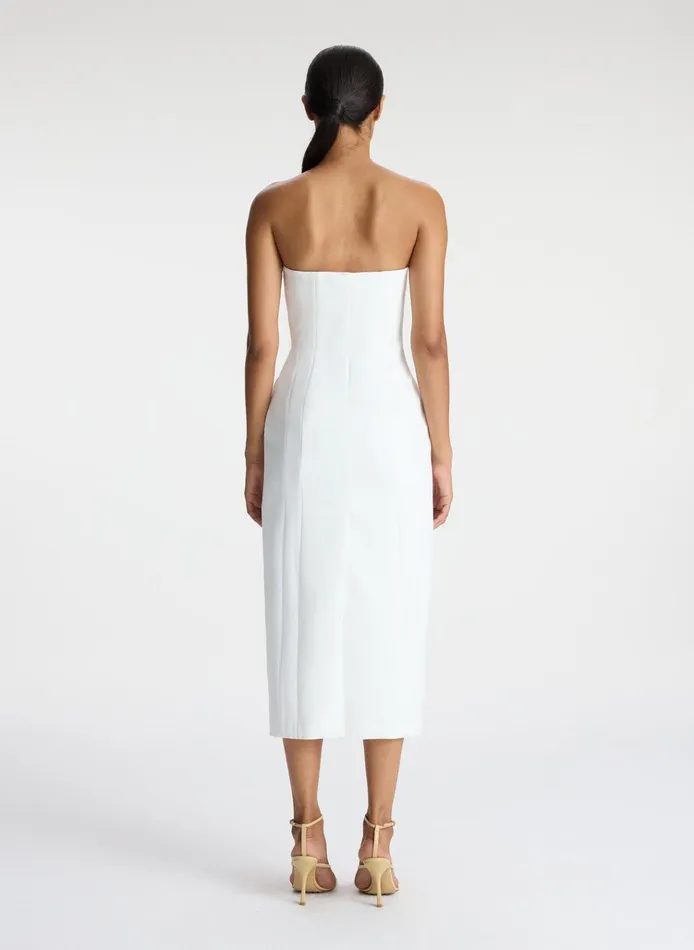 Women Dresses ALC Elizabeth Strapless Midi Dress White