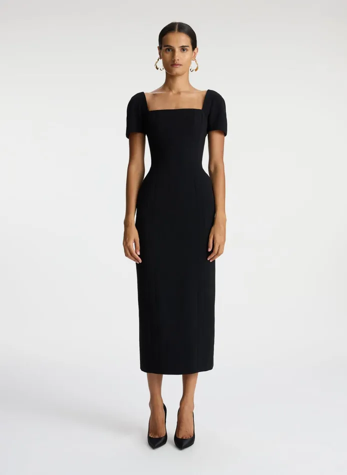 Women Dresses ALC Elvie Midi Dress Black
