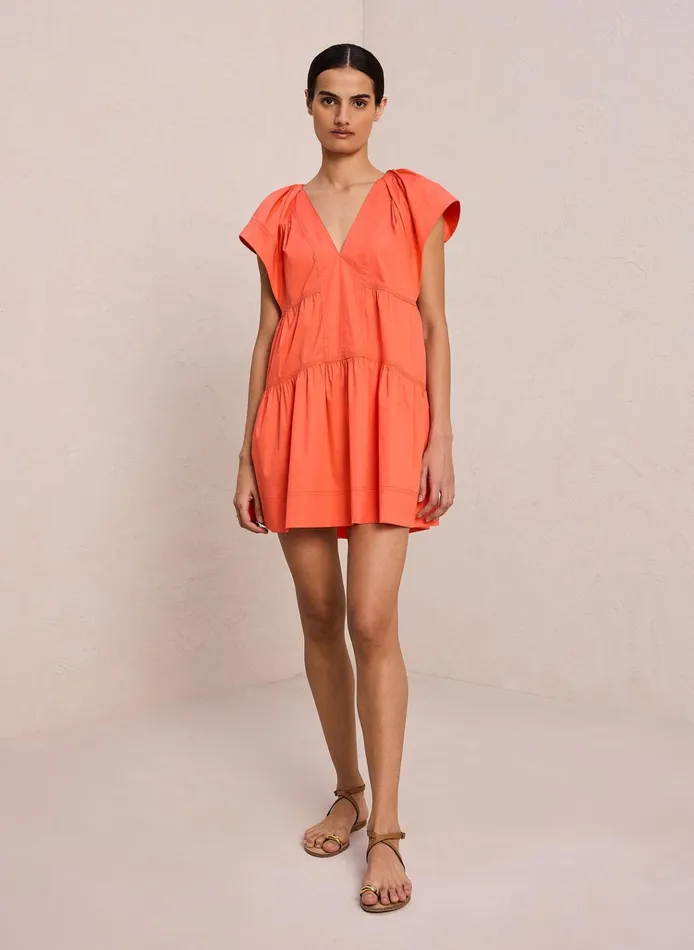 Women Dresses ALC Haley Cotton Mini Dress Spiced Coral