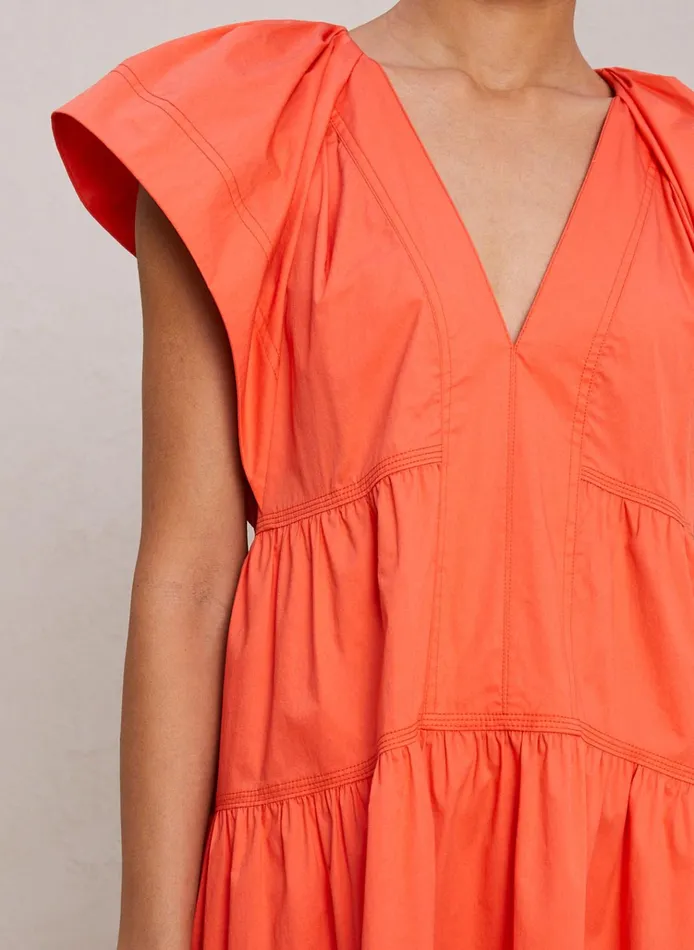 Women Dresses ALC Haley Cotton Mini Dress Spiced Coral