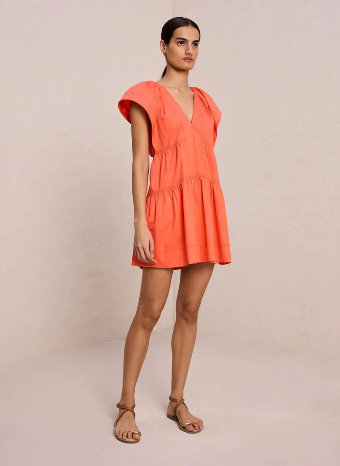 Women Dresses ALC Haley Cotton Mini Dress Spiced Coral