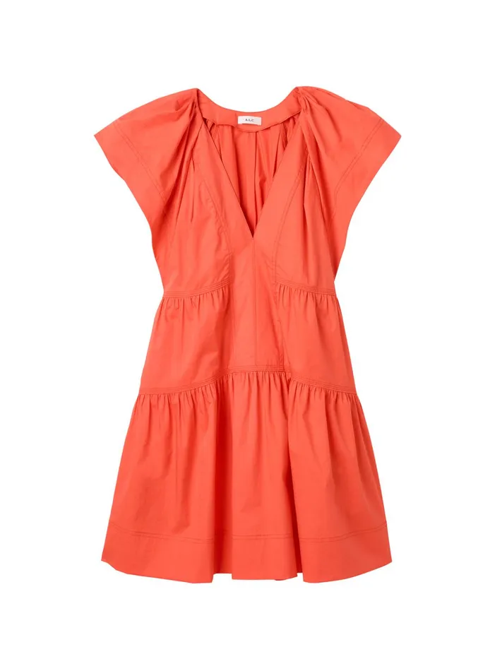 Women Dresses ALC Haley Cotton Mini Dress Spiced Coral