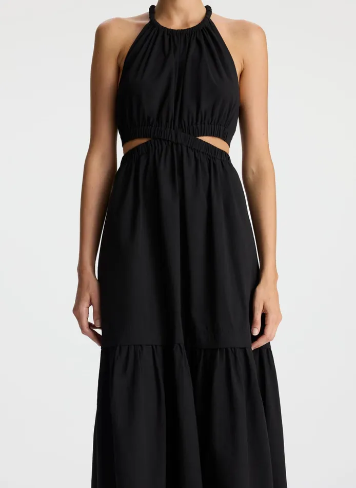 Women Dresses ALC Whitney Cotton Midi Dress Black