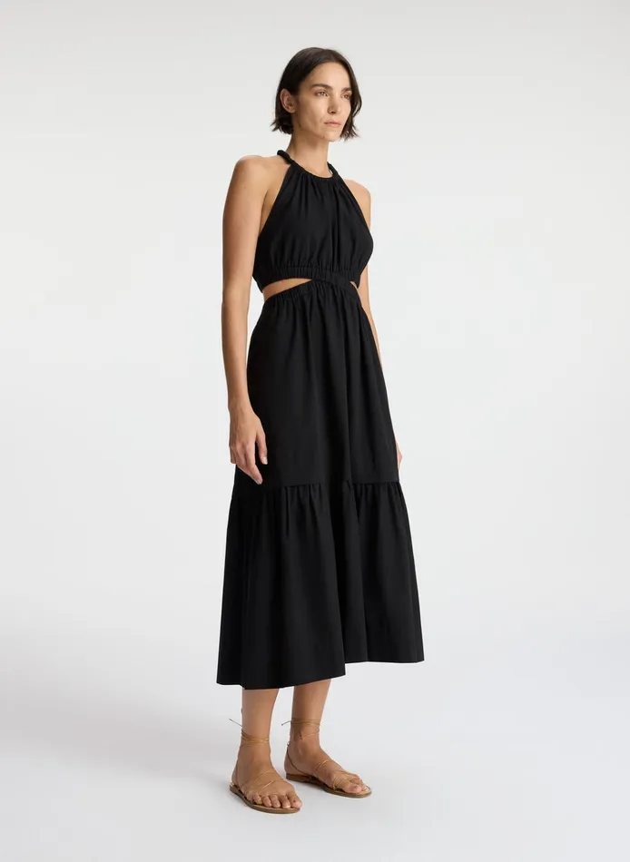 Women Dresses ALC Whitney Cotton Midi Dress Black